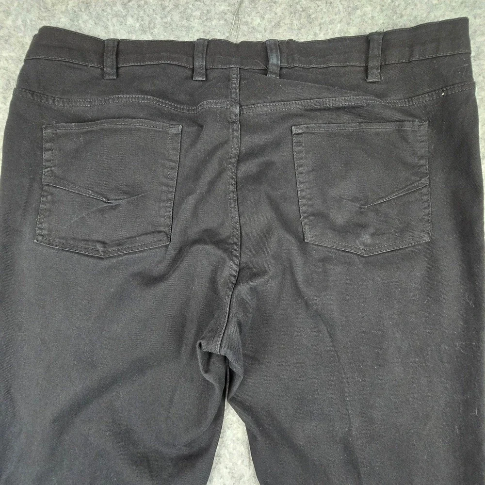 True Nation Pants Mens 46/30 Black Athletic‎ Fit Stretch Cotton Casual 5-Pocket
